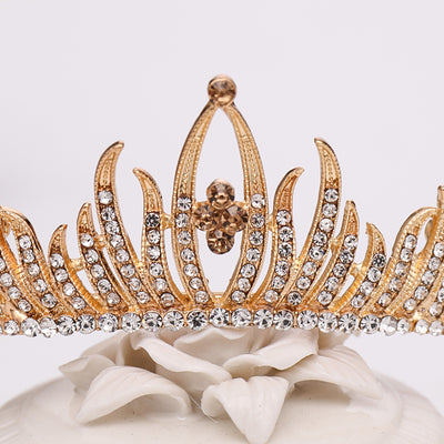 Corona de Cumpleaños para Niña, Tiara de Pasarela con Pedrería - Image 9