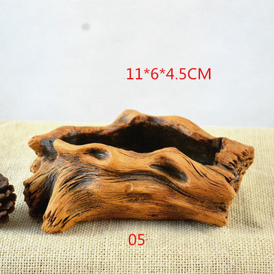 Maceta Decorativa de Madera Retro con Raíces Naturales - Image 6