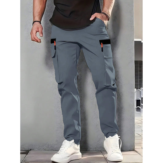 Pantalones Khaki Utility Holgados para Hombre - Estilo Casual Versátil - Image 9