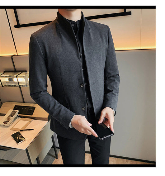 Blazer Slim Fit Ruoshuai para Hombre - Chaqueta Casual de Otoño - Image 25