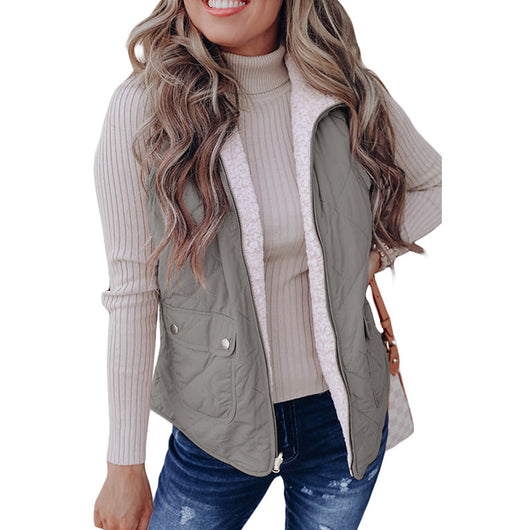 Chaleco Térmico Reversible de Color Liso para Mujer - Image 13