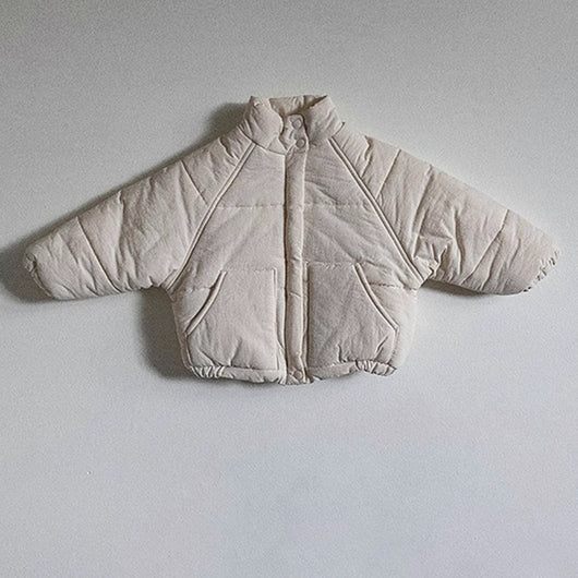 Cardigan Corto Acolchado Estilo Coreano para Niños y Niñas - Cuello Alto Moda Otoño Invierno - Image 6