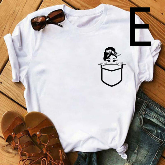 Camiseta Estampada Mujer African Black Girl - Manga Corta - Image 5