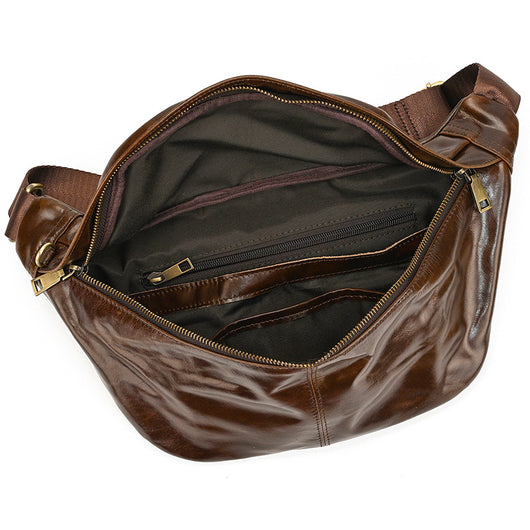 Bolsa de Pecho de Cuero Genuino para Hombre - Grande y Versátil - Image 35