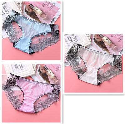 Braguitas Bajos con Encaje Bordado y Malla Sensual - Image 11