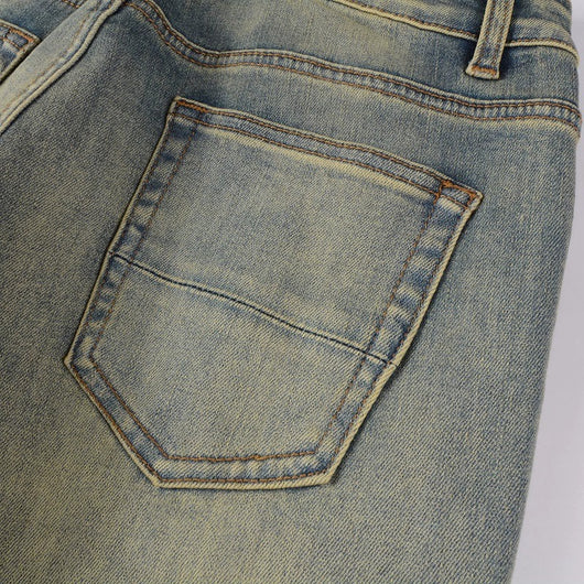 Jeans Rojos Estampados con Pliegues y Cintura Elástica para Hombre - Image 23