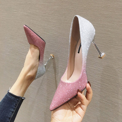 Tacones Stiletto Puntiagudos con Degradado Sexy