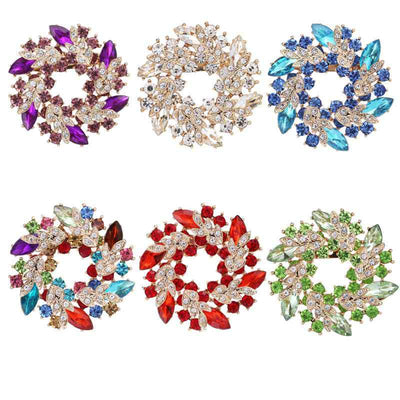 Broche Floral de Cristal con Incrustaciones de Diamantes - Image 17