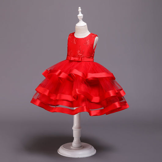 Vestido Infantil con Mangas Abullonadas y Bordados Delicados - Image 22