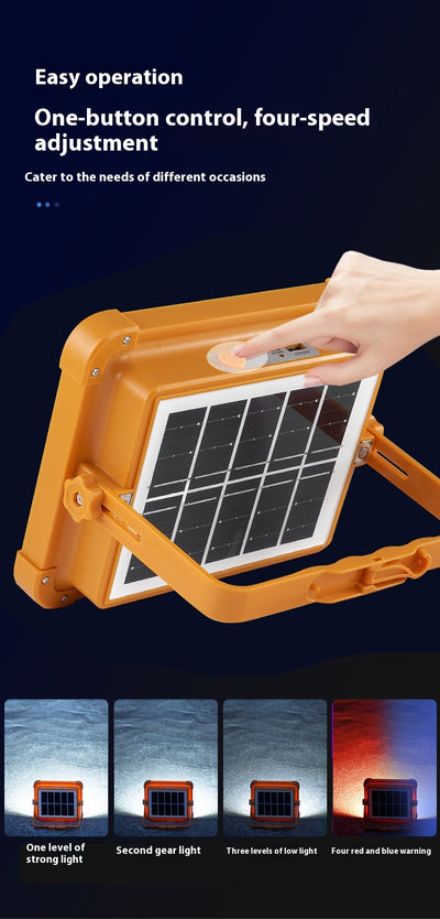 Lámpara Solar Portátil de Emergencia 5 en 1 para Camping y Exteriores - Image 9
