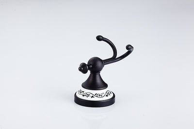 Perchero Europeo Antiguo Negro con Base de Cerámica para Abrigos y Sombreros - Image 10