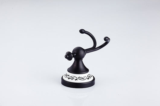 Perchero Europeo Antiguo Negro con Base de Cerámica para Abrigos y Sombreros - Image 10
