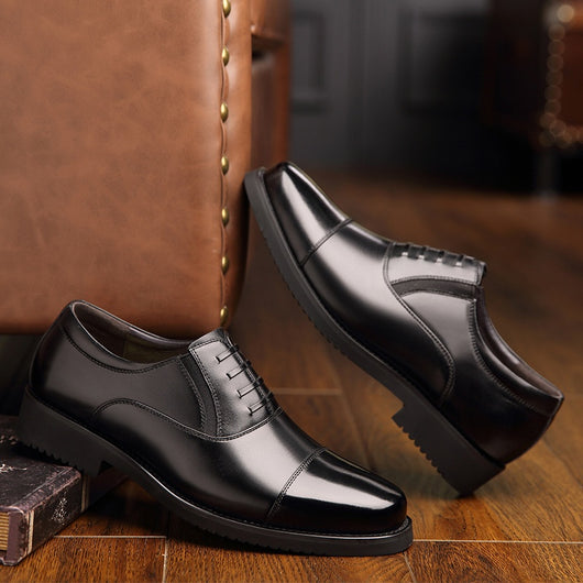 Zapatos de Cuero Formal Ejecutivo de Tres Secciones - Image 10