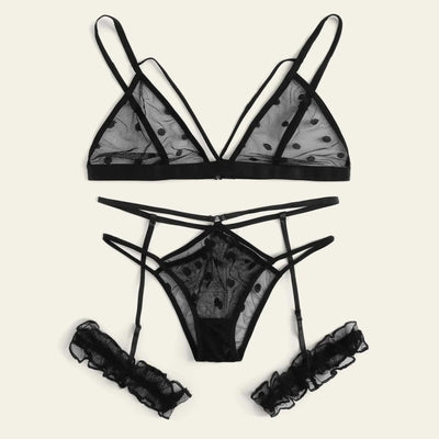 Conjunto Íntimo Sexy de Dos Piezas con Encaje Delicado - Image 3