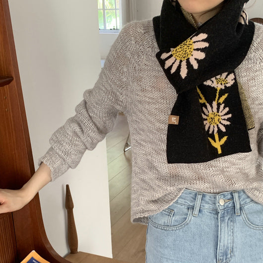 Bufanda de Lana Versátil Coreana para Otoño e Invierno - Image 3