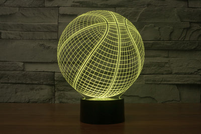 Lámpara 3D de Baloncesto con Ilusión Óptica y Luces Coloridas - Image 8