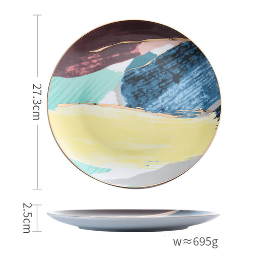 Juego de Platos Decorativos Nube Colorida para Mesa Elegante - Image 5