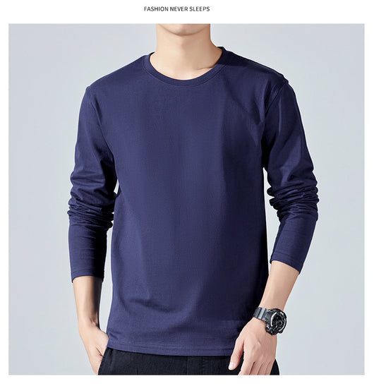 Camiseta Manga Larga Básica de Algodón para Hombre - Image 21