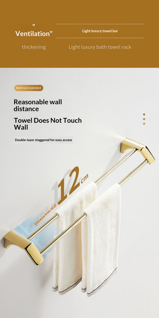 Repisa de Baño Estilo Francés Dorada Premium sin Taladro - Image 36