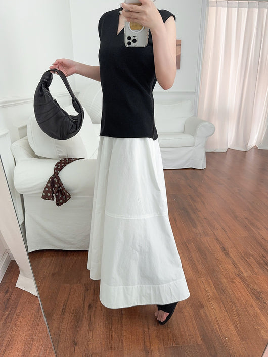 Traje Falda Blusa Sin Mangas Mujer Casual Elegante - Image 30