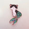 Broche Esmaltado Gato Sirena Kawaii - Pin de Gato Marino