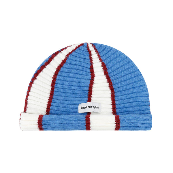 Gorro Tejido Rayado Colorblock Estilo Occidental