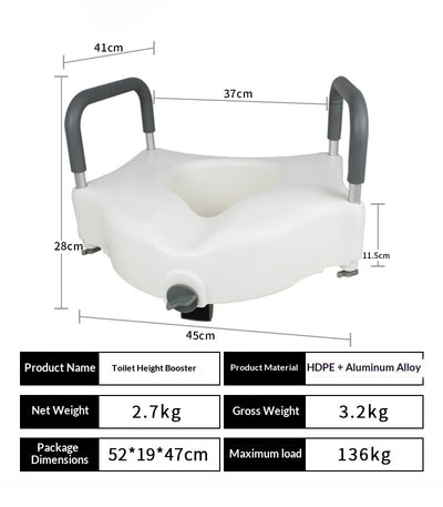 Asiento Elevador para Inodoro Ajustable - Cojín Elevado para Adultos Mayores - Image 7