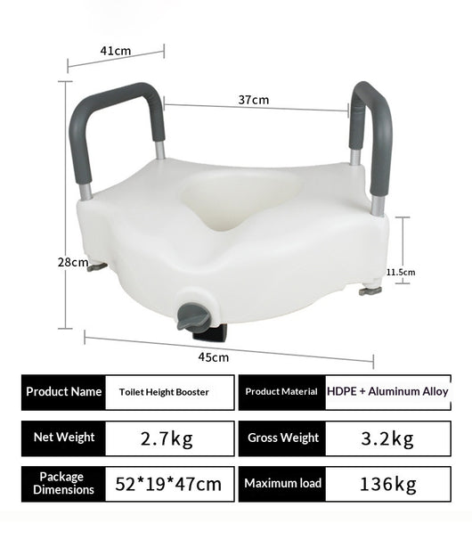 Asiento Elevador para Inodoro Ajustable - Cojín Elevado para Adultos Mayores - Image 7
