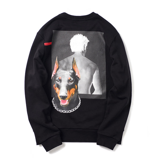 Playera Personalizada Doberman Manga Larga Holgada