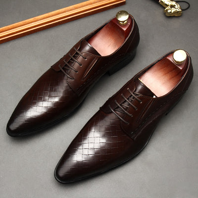 Zapatos de Cuero para Hombre con Patrón de Piedra Grabada - Image 8