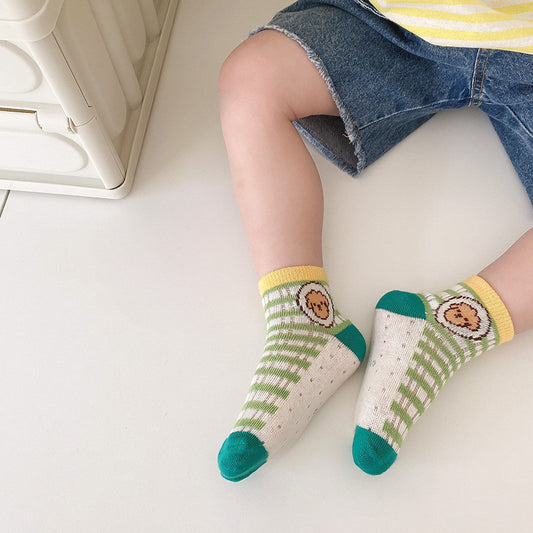 Calcetines de Malla Cuadriculados para Niños - Primavera y Verano - Image 2