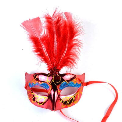 Máscara de Fibra Óptica Luminosa Princesa Mascarada LED con Plumas para Niños - Image 6