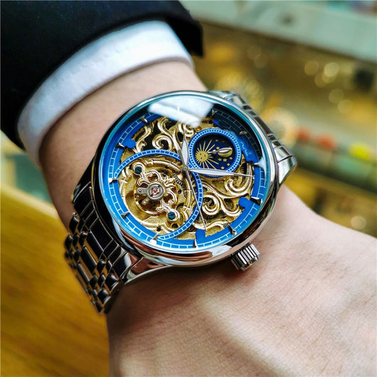 Reloj Mecánico Automático para Hombre con Esfera Luminiscente y Diseño Calado - Image 5