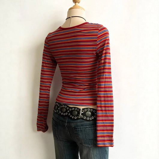 Blusa Rayada Multicolor para Primavera y Otoño - Image 3