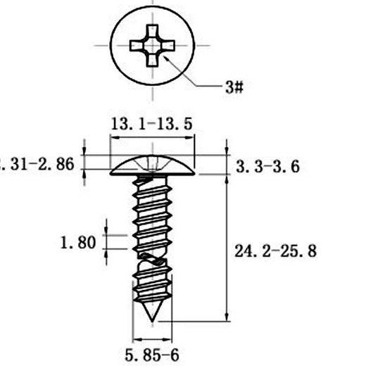 Tornillo Autorroscante de Acero Inoxidable Cabeza Ancha Tipo Champiñón - Image 54