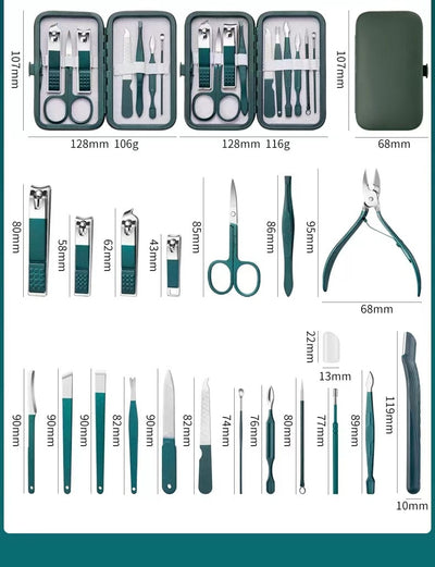 Set de Cortaúñas Portátil Verde Oscuro - Image 13