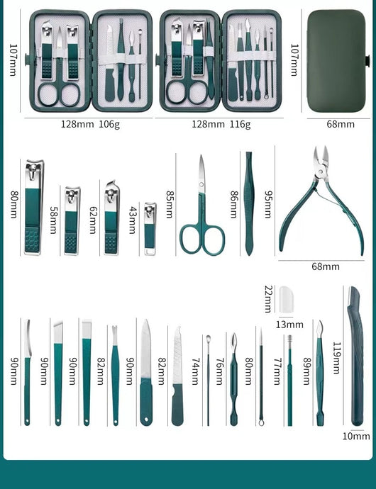 Set de Cortaúñas Portátil Verde Oscuro - Image 13