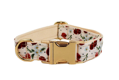 Collar para Mascotas con Estampado de Cerezas, Correa de Tracción y Hebilla Dorada Desprendible - Image 23
