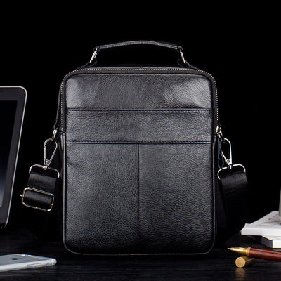 Bolso de Cuero Genuino para Hombre con Correa Diagonal - Image 10