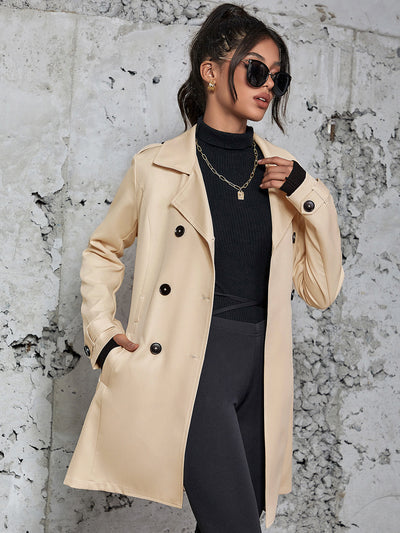 Abrigo Tipo Trench Coat Británico Largo para Mujer - Image 4
