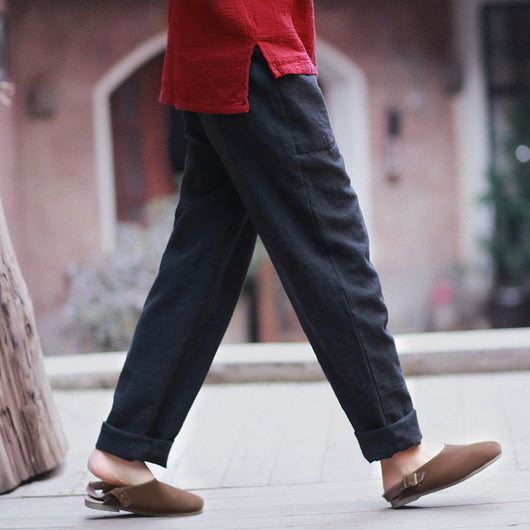 Pantalones Casuales Retro Literary - Image 10