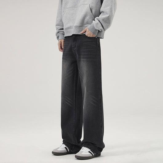 Jeans Vintage Holgados con Micro Acampanada para Hombre