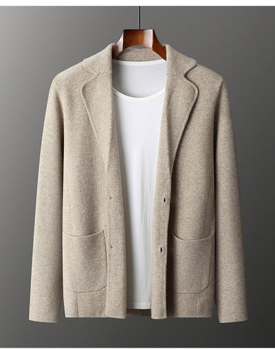 Suéter Saco de Cachemira para Hombre con Cuello Solapa - Tejido Grueso y Cómodo - Image 20