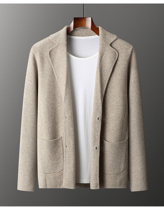 Suéter Saco de Cachemira para Hombre con Cuello Solapa - Tejido Grueso y Cómodo - Image 20