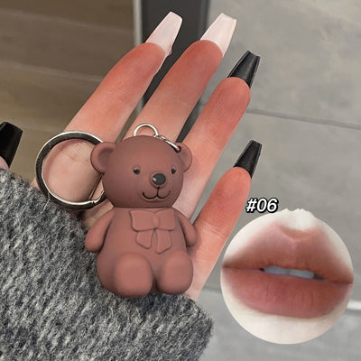 Llavero Brillo Labial Mate Oso 6 Colores Blanco - Image 10
