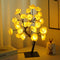Árbol De Rosas Blancas 24 Luces En Negro USB