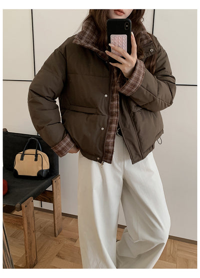 Chaqueta Acolchada Suelta de Algodón con Cuello Mao - Estilo Casual y Temperamental - Image 22