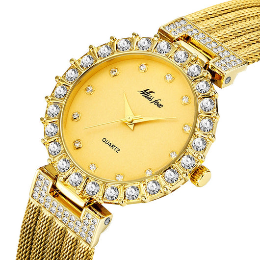 Reloj de Pulsera Mujer Resistente al Agua con Banda de Cobre - Image 3
