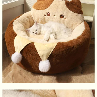 Cama Redonda Acogedora para Gatos y Perros - Colchón Térmico Invierno - Image 27