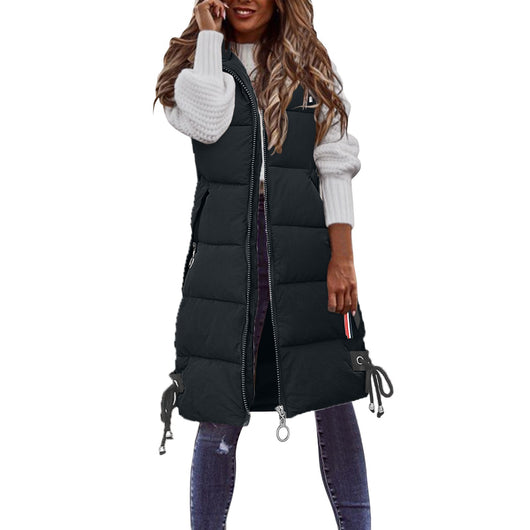 Chaleco de Algodón para Mujer - Largo Casual y Versátil - Image 4